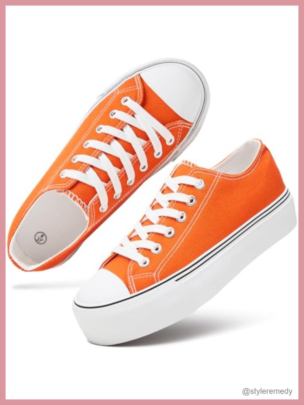 Platform Canvas Sneakers Lace-Up Tennis Shoes Women